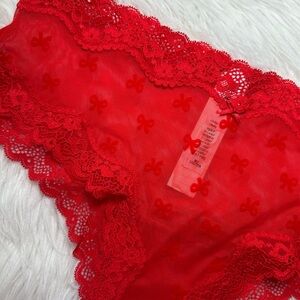 VS • Tease Flocked Ribbon Lace Trim Cheeky Panty